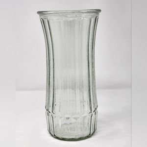 Vintage Indiana Hoosier Glass Flared Rim‎ Ribbed Clear Vase 4089-C 43A